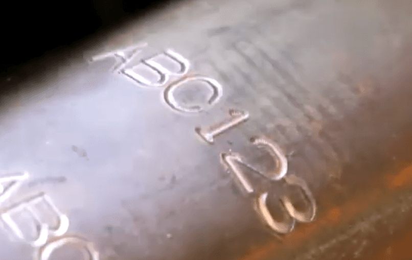 YT188P dot peen marking result.
