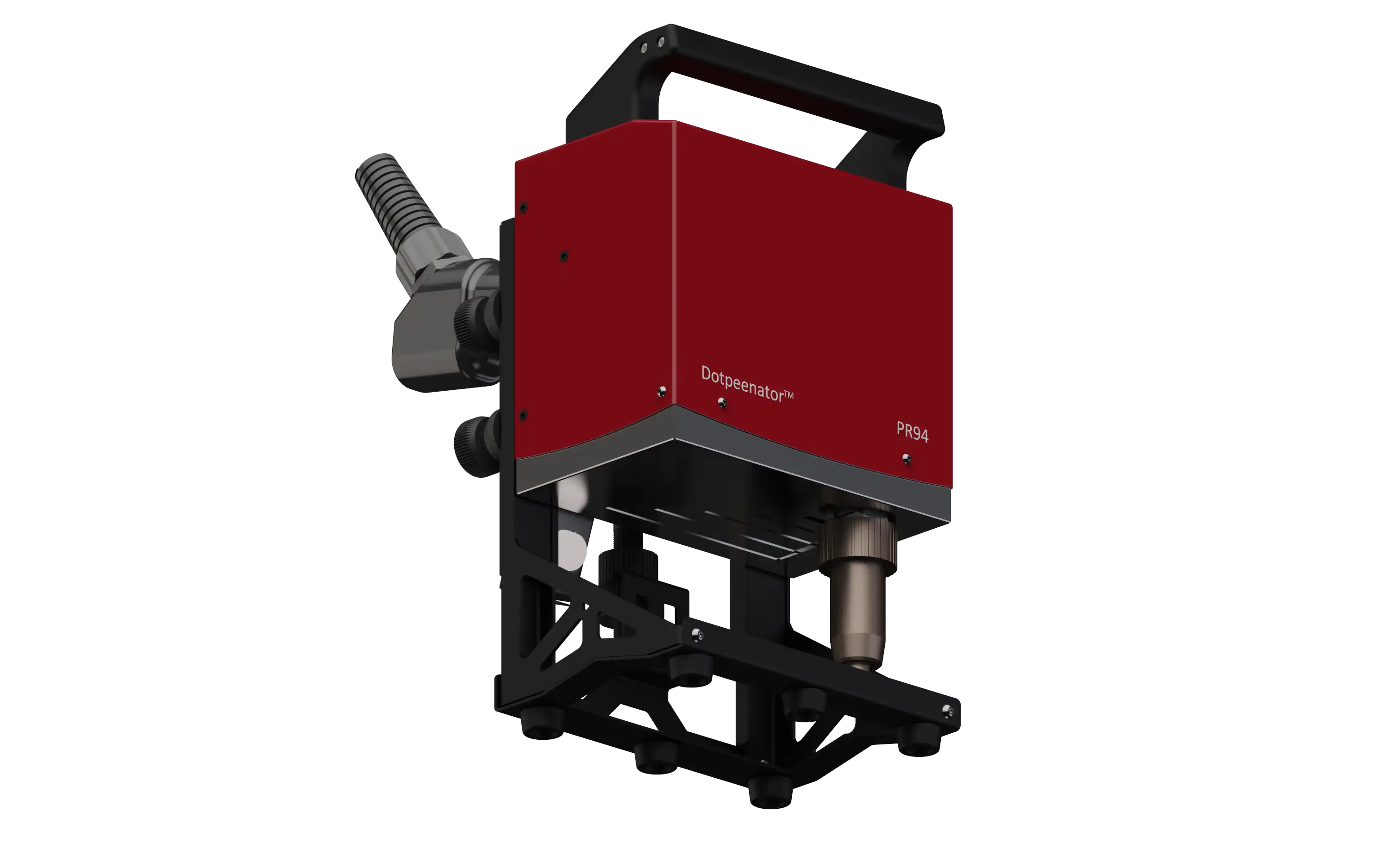 PR94 seyyar nokta vuruşlu markalama makinası çapraz açıdan